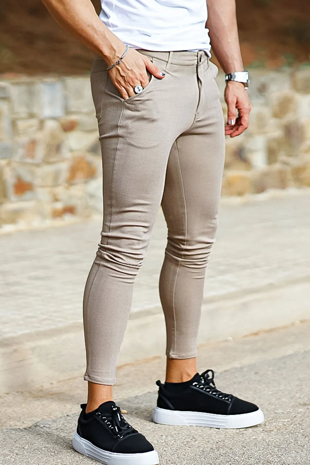 Buy $80 Free Shipping Best Skinny Pants - Light Khaki