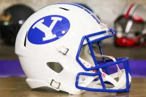 BYU Cougars Riddell Speed Replica Helmet - White/Royal Blue