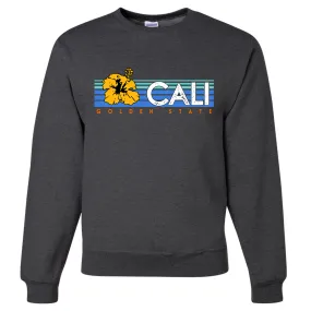 Cali Golden State Hibiscus Crewneck Sweatshirt