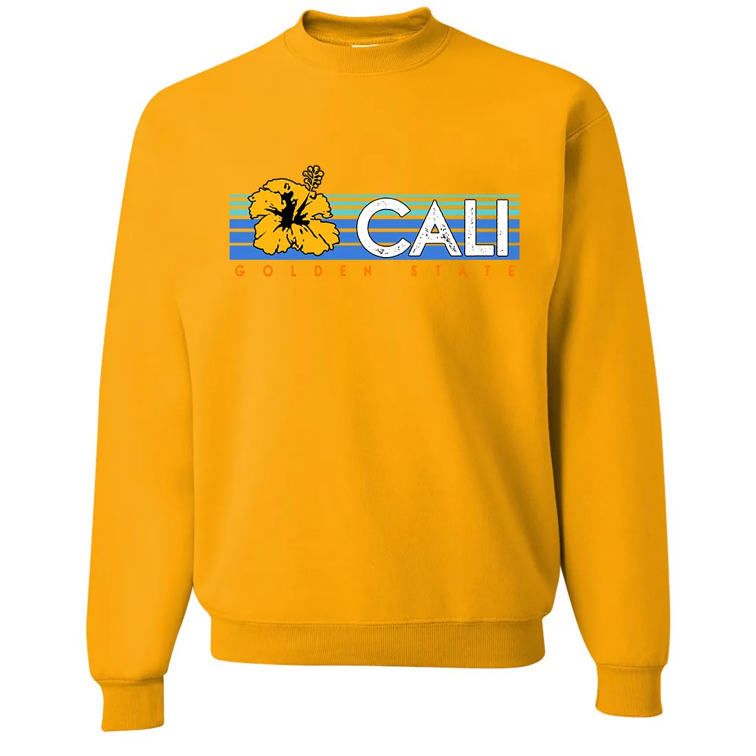 Cali Golden State Hibiscus Crewneck Sweatshirt