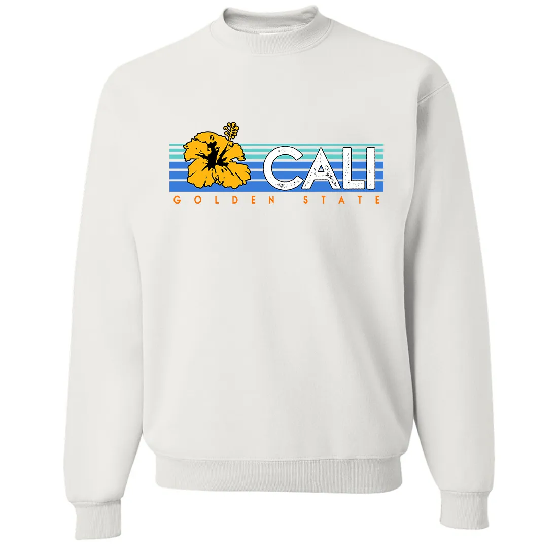 Cali Golden State Hibiscus Crewneck Sweatshirt