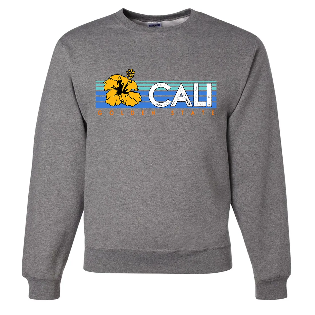 Cali Golden State Hibiscus Crewneck Sweatshirt