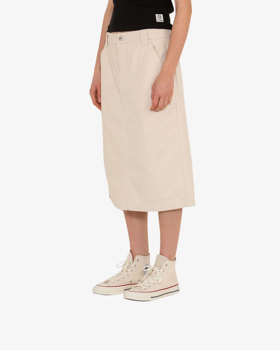 Canvas Irene Skirt (Relaxed Fit) - Natural