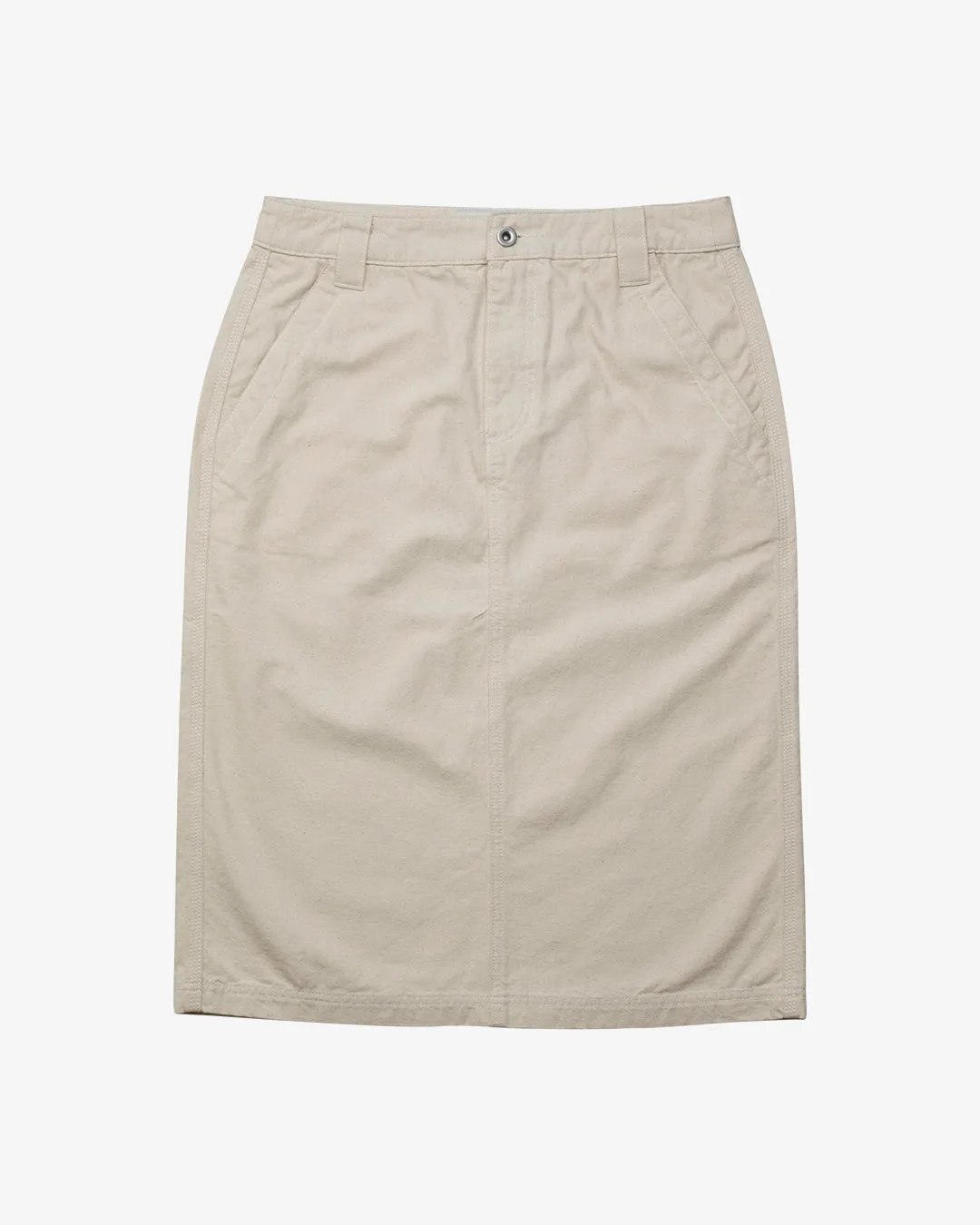 Canvas Irene Skirt (Relaxed Fit) - Natural