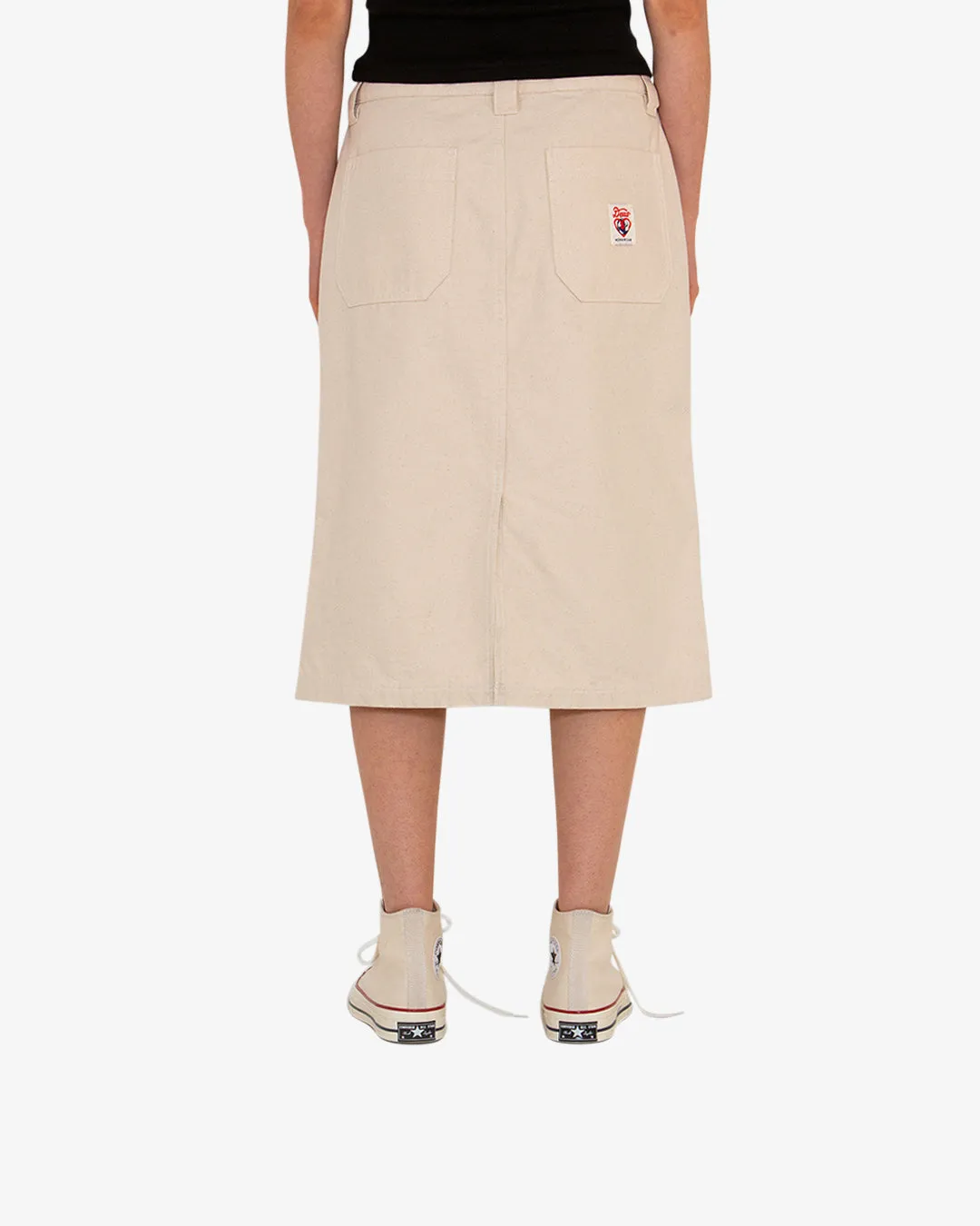 Canvas Irene Skirt (Relaxed Fit) - Natural