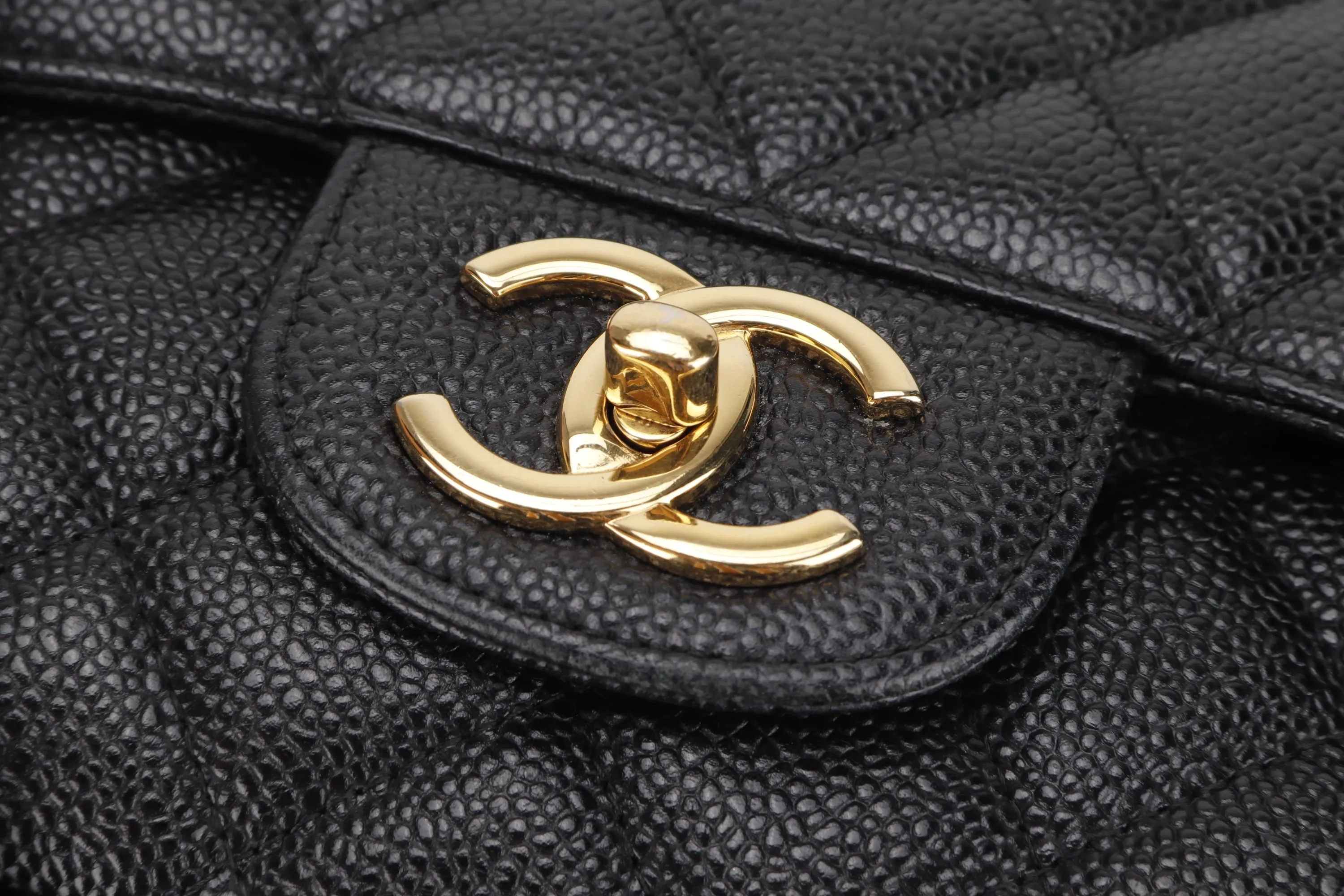 CHANEL CLASSIC FLAP MAXI (1724xxxx) BLACK CAVIAR LEATHER GOLD HARDWARE, WITH CARD, DUST COVER & BOX