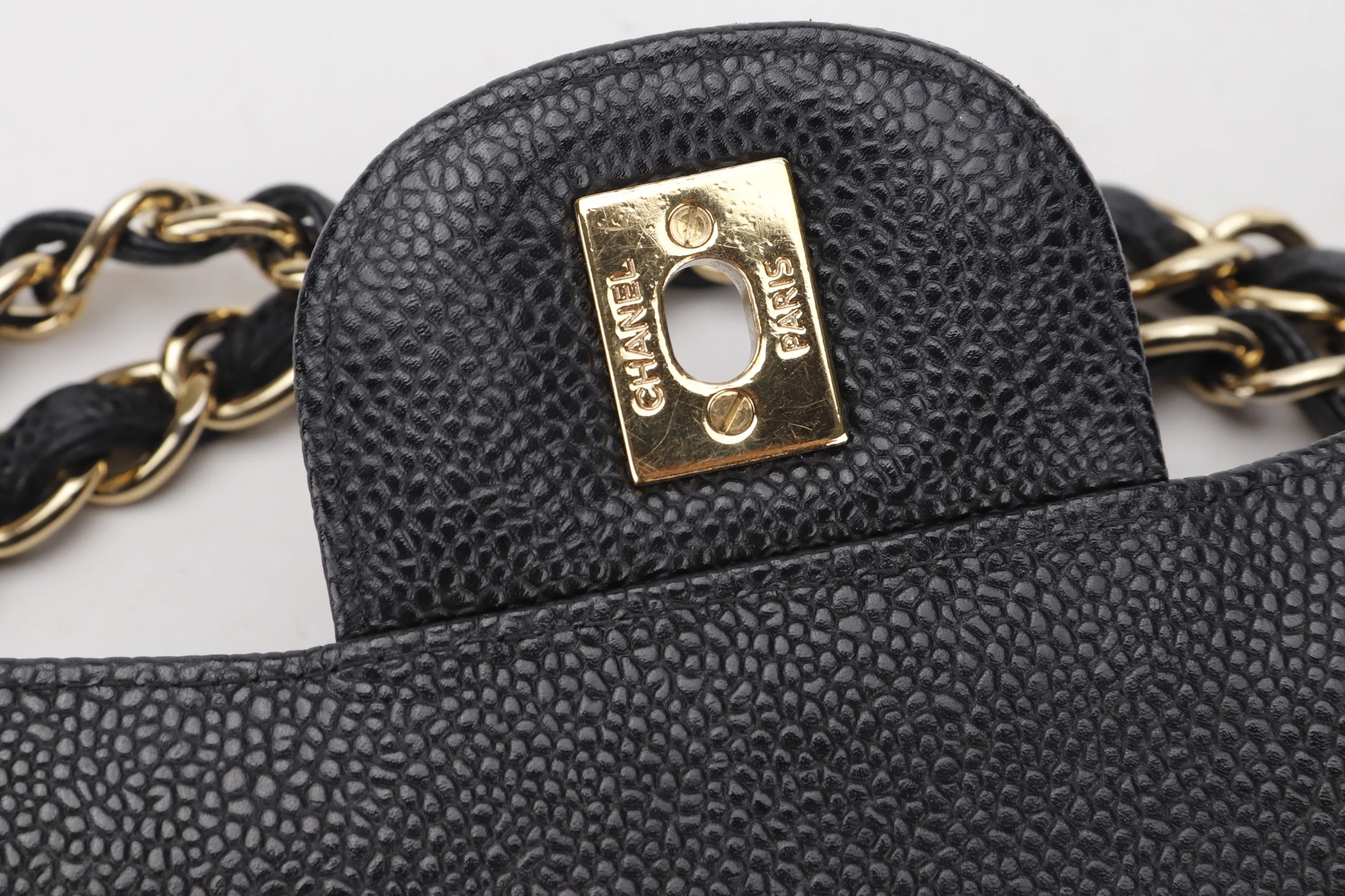 CHANEL CLASSIC FLAP MAXI (1724xxxx) BLACK CAVIAR LEATHER GOLD HARDWARE, WITH CARD, DUST COVER & BOX