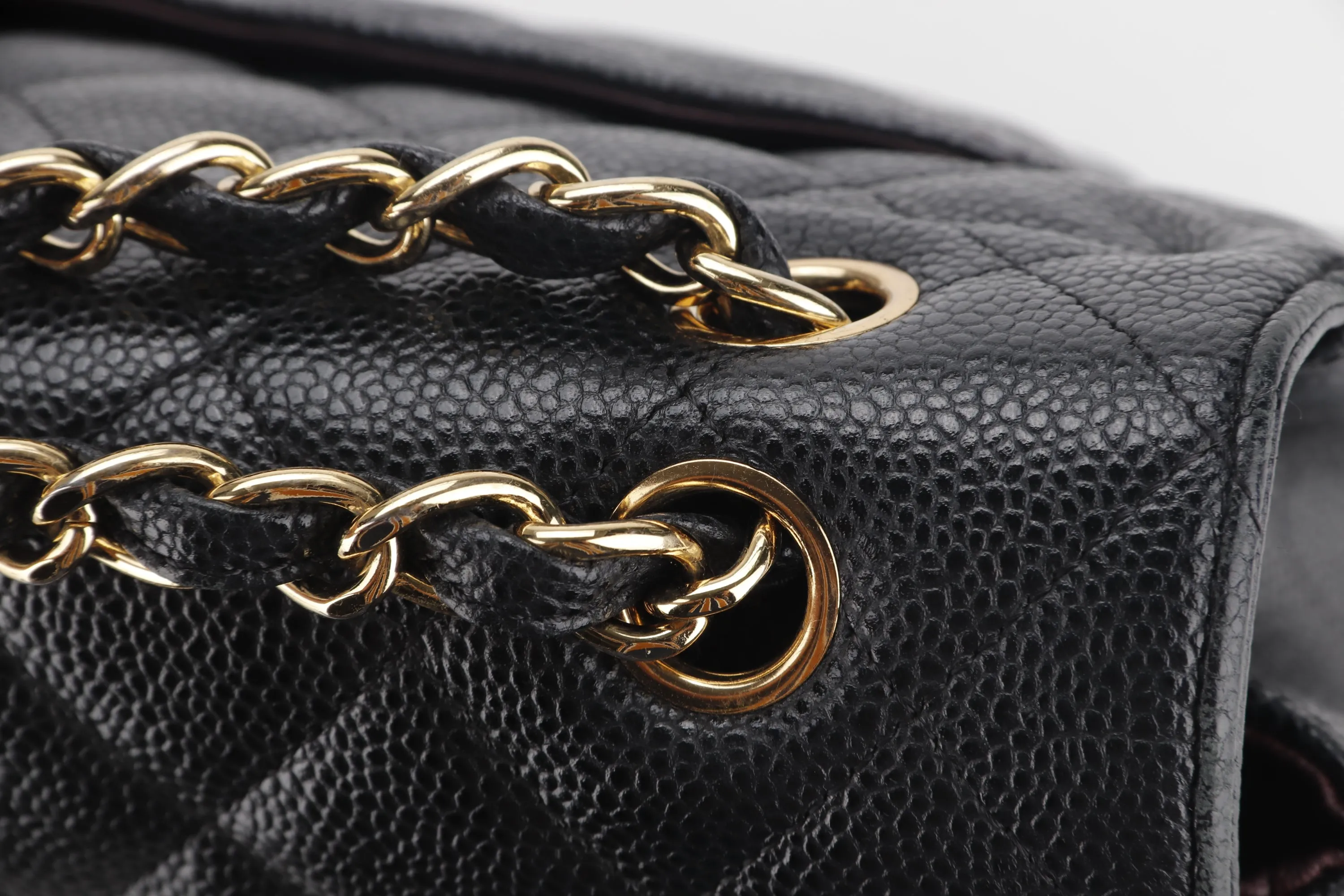 CHANEL CLASSIC FLAP MAXI (1724xxxx) BLACK CAVIAR LEATHER GOLD HARDWARE, WITH CARD, DUST COVER & BOX