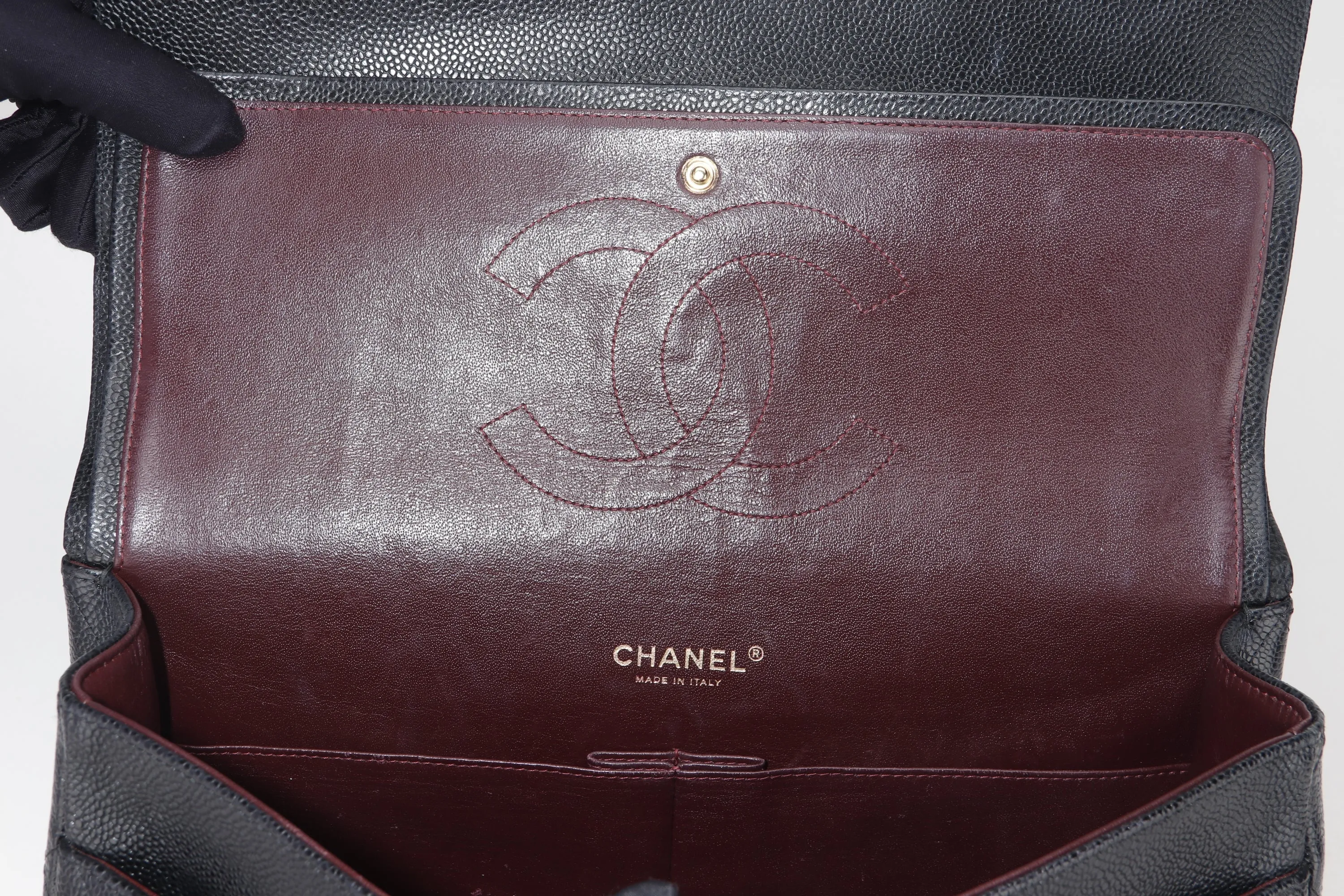 CHANEL CLASSIC FLAP MAXI (1724xxxx) BLACK CAVIAR LEATHER GOLD HARDWARE, WITH CARD, DUST COVER & BOX