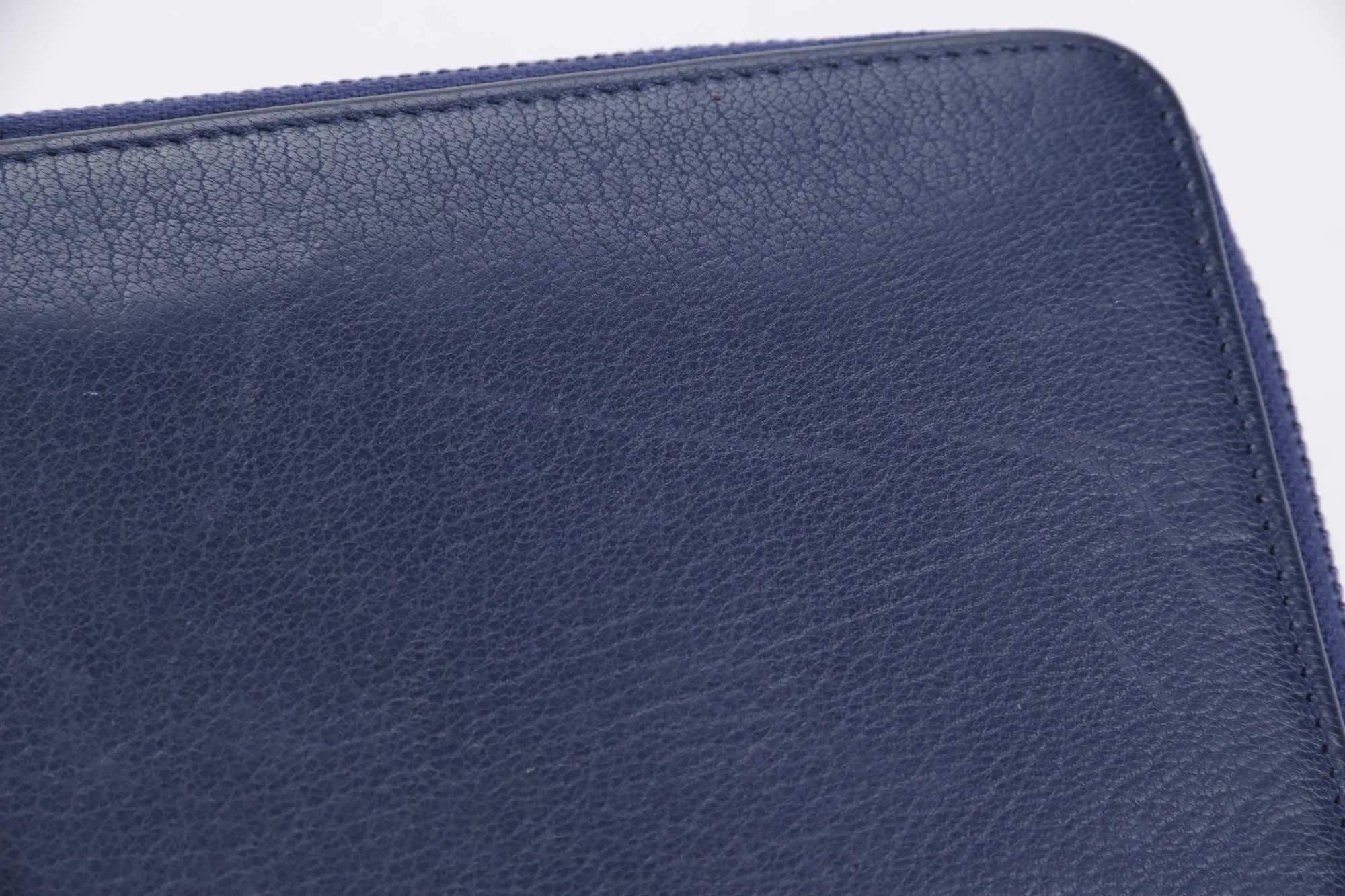 Chanel Timeless Blue Color Calf Leather Long Zippy Wallet (2282xxxx), with Card, no Dust Cover & Box