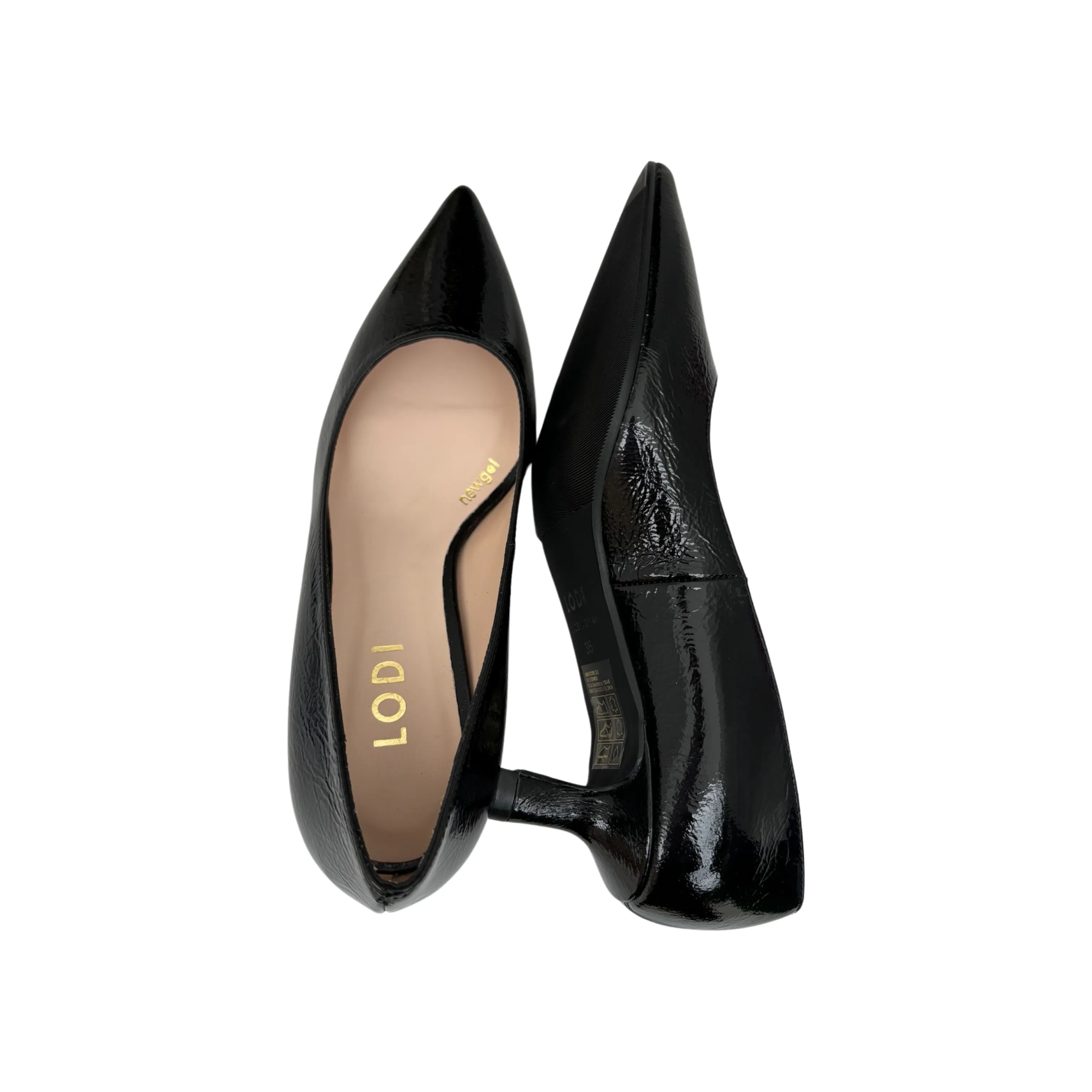 Chemia-1 Black Crinkle Patent Pump