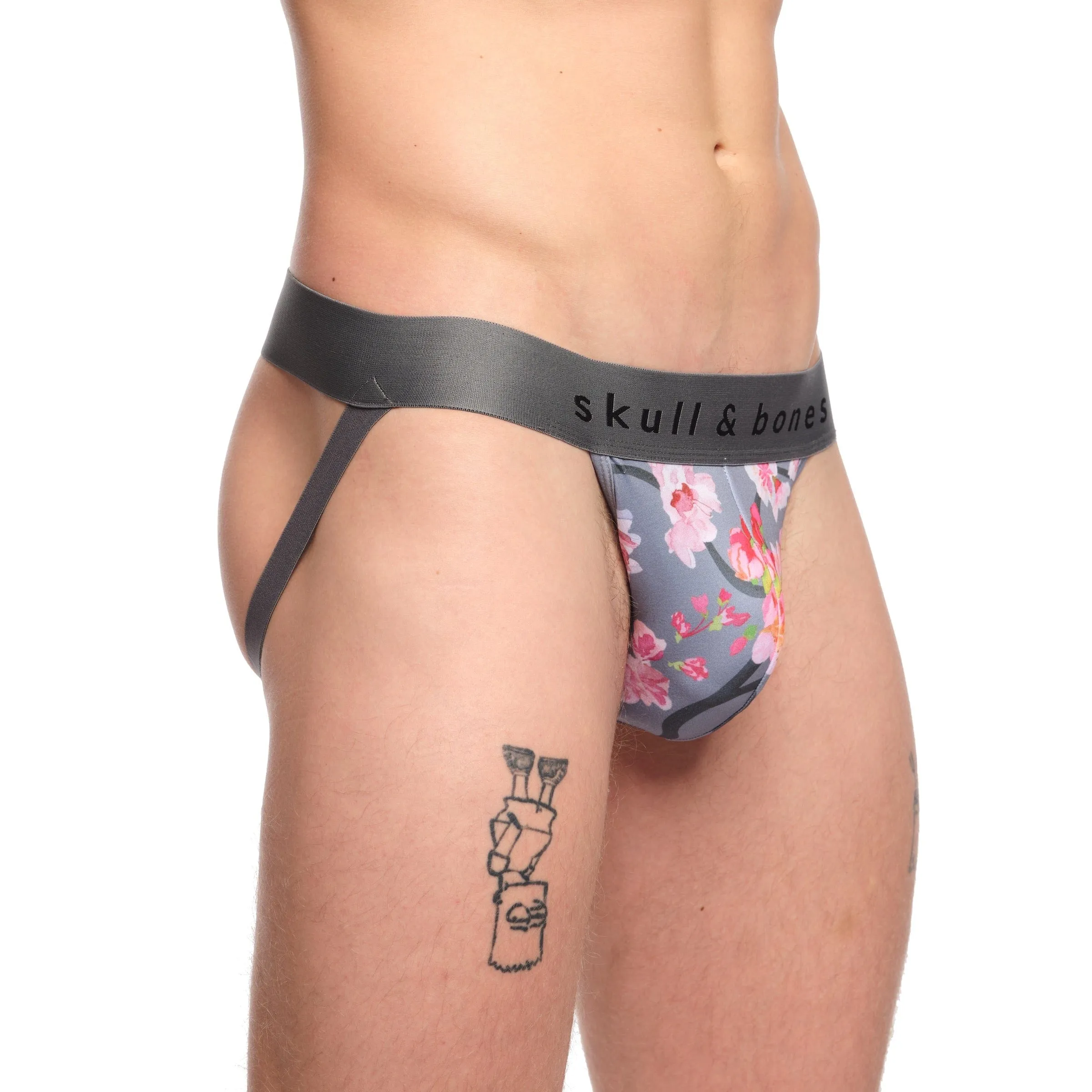 Cherry Blossom Jockstrap Grey