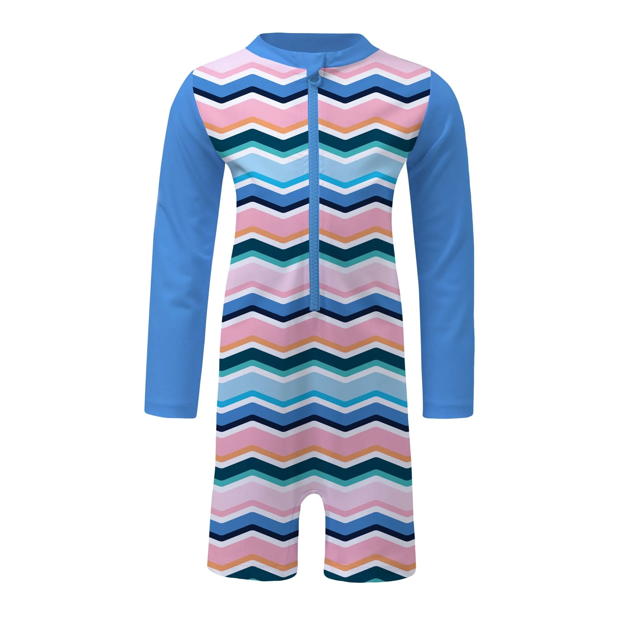 Chevron Wave Toddler Sunsuit