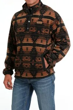 Cinch Men's Southwestern Print Polar Fleece Pullover