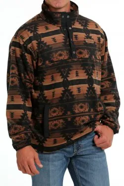 Cinch Men's Southwestern Print Polar Fleece Pullover