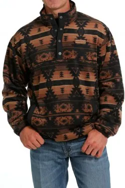 Cinch Men's Southwestern Print Polar Fleece Pullover