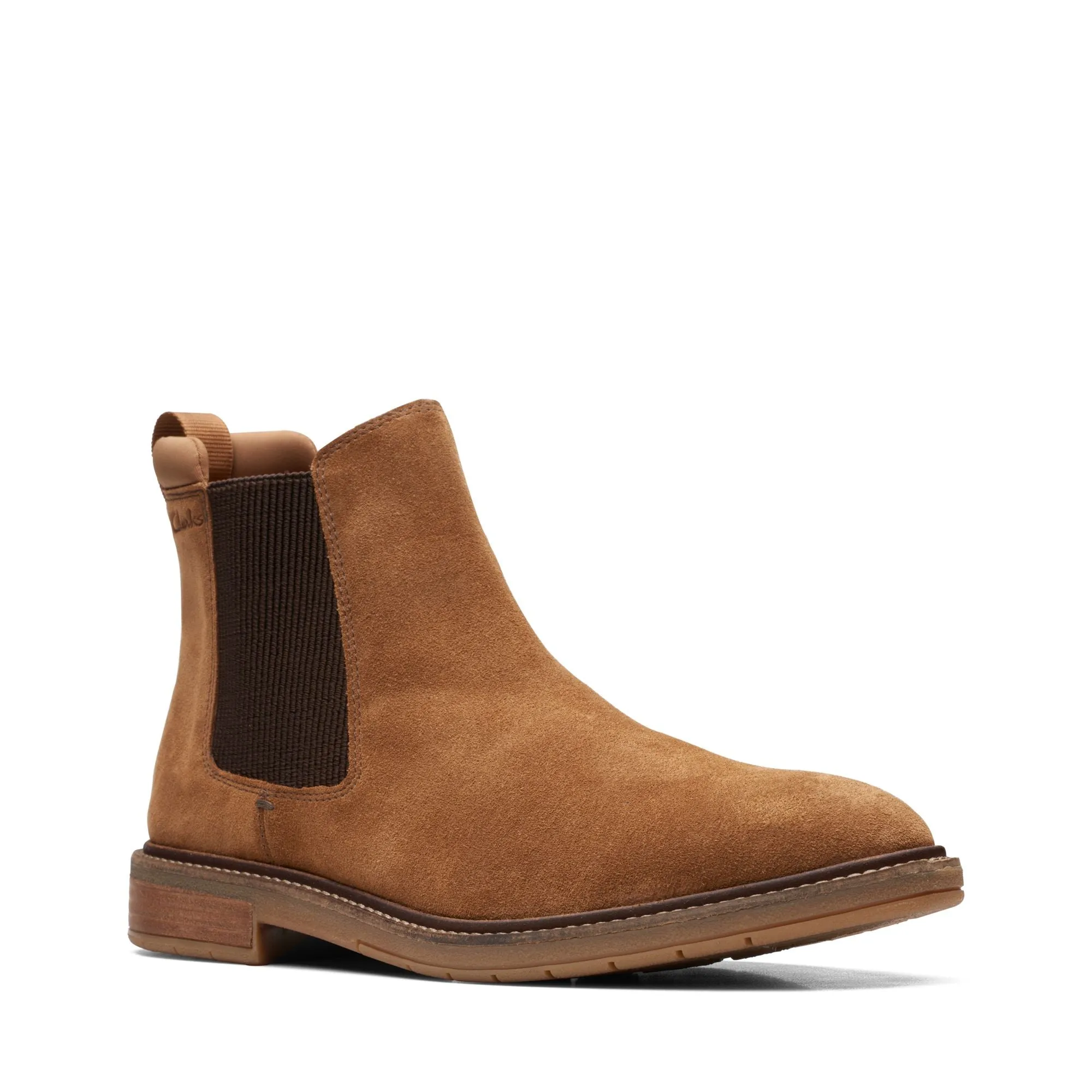 Clarks Clarkdale Hall Cognac Suede