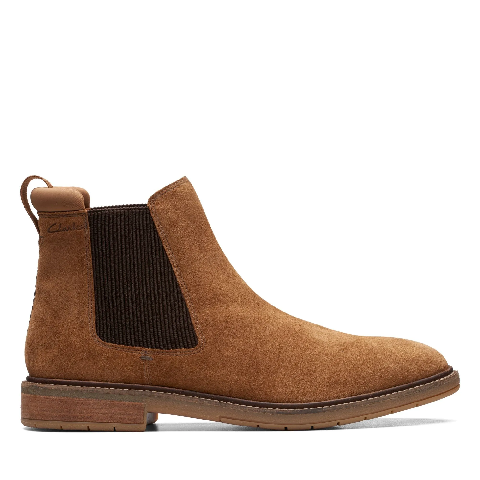 Clarks Clarkdale Hall Cognac Suede