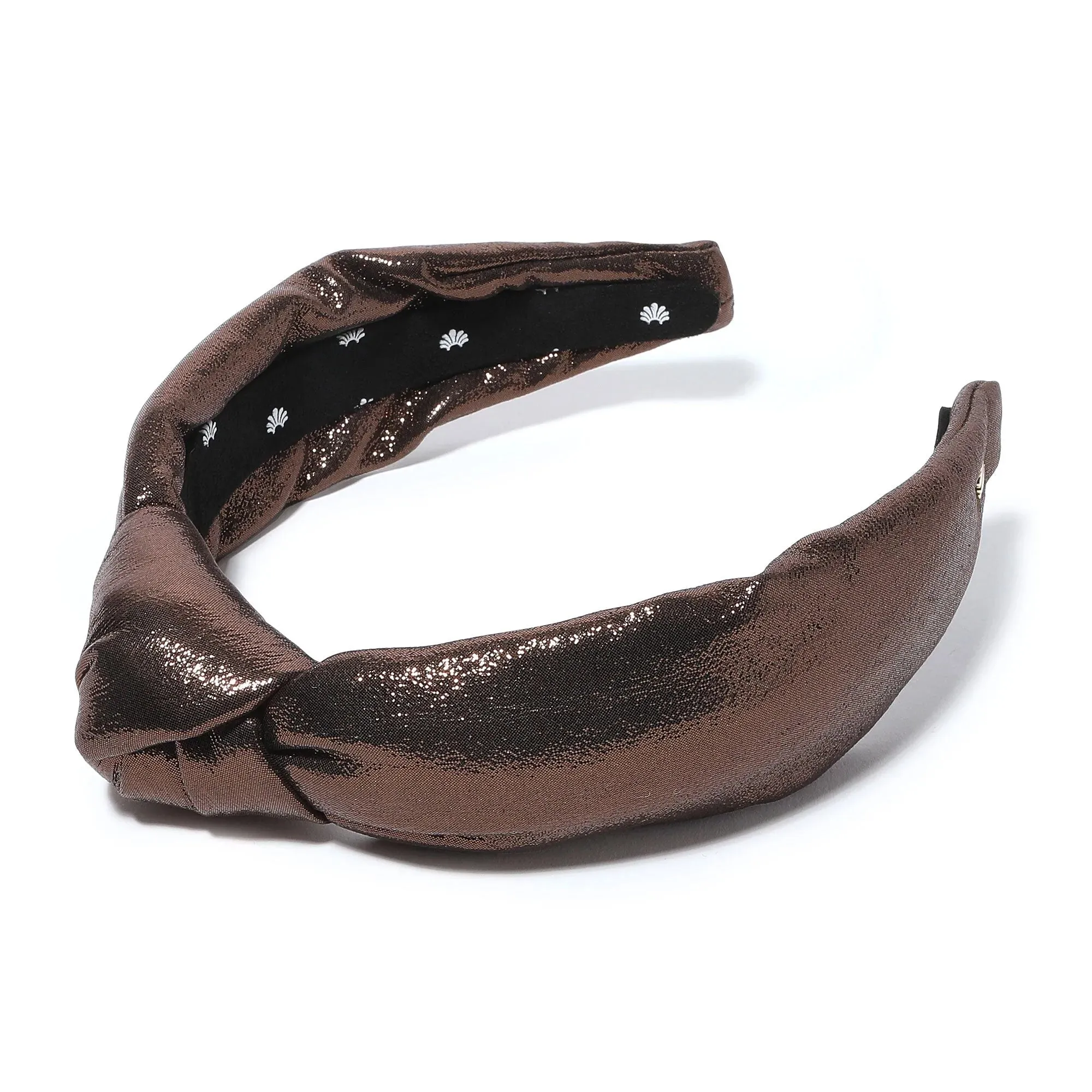 Cocoa Glitter Slim Knotted Headband