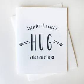 Consider This Card A Hug Card