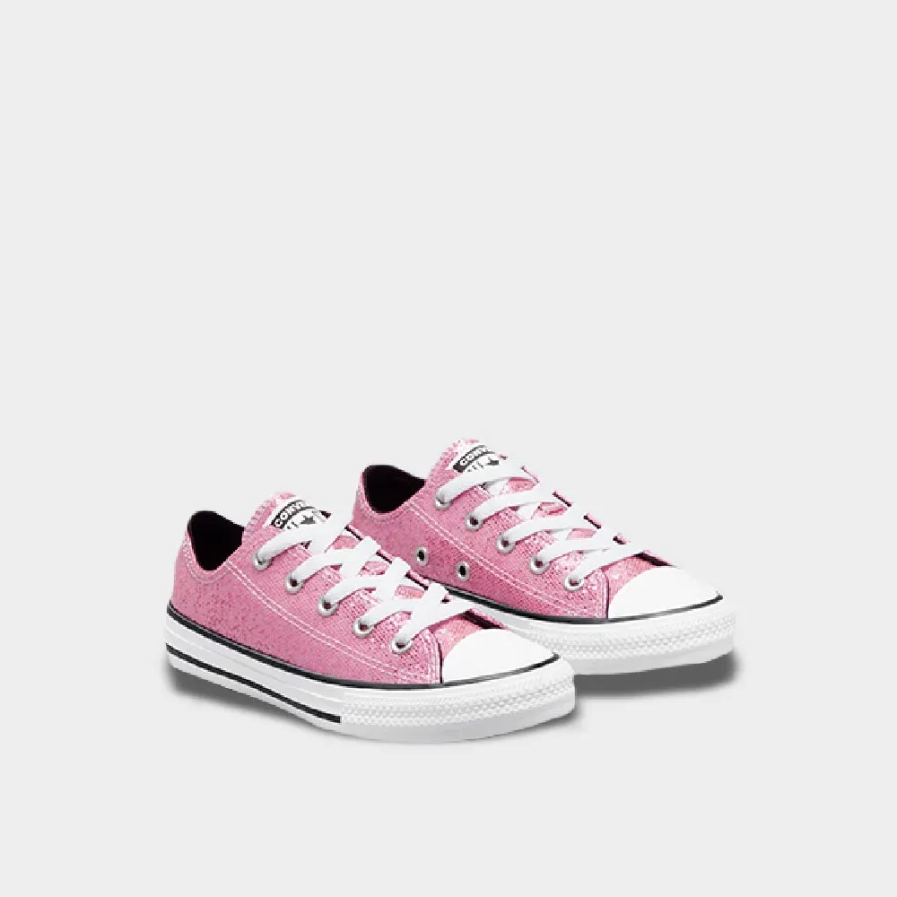 Converse Kids Chuck Taylor All Star Glitter Sneaker Pink/White _ 172697 _ Pink