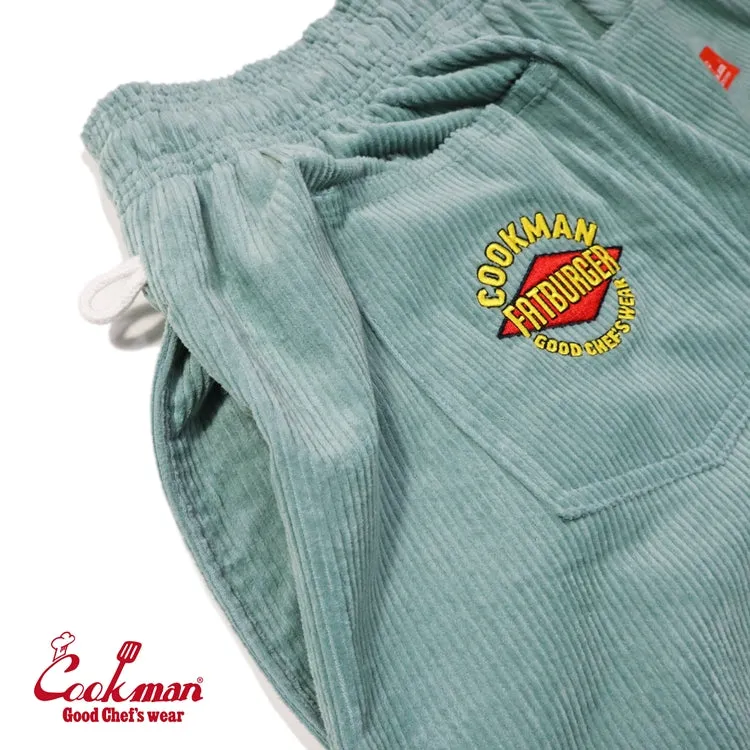 Cookman Chef Pants Semiwide- Corduroy :  FAT Blue