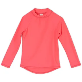 Coral Girls Long Sleeve Rash Guard Top UPF 50 