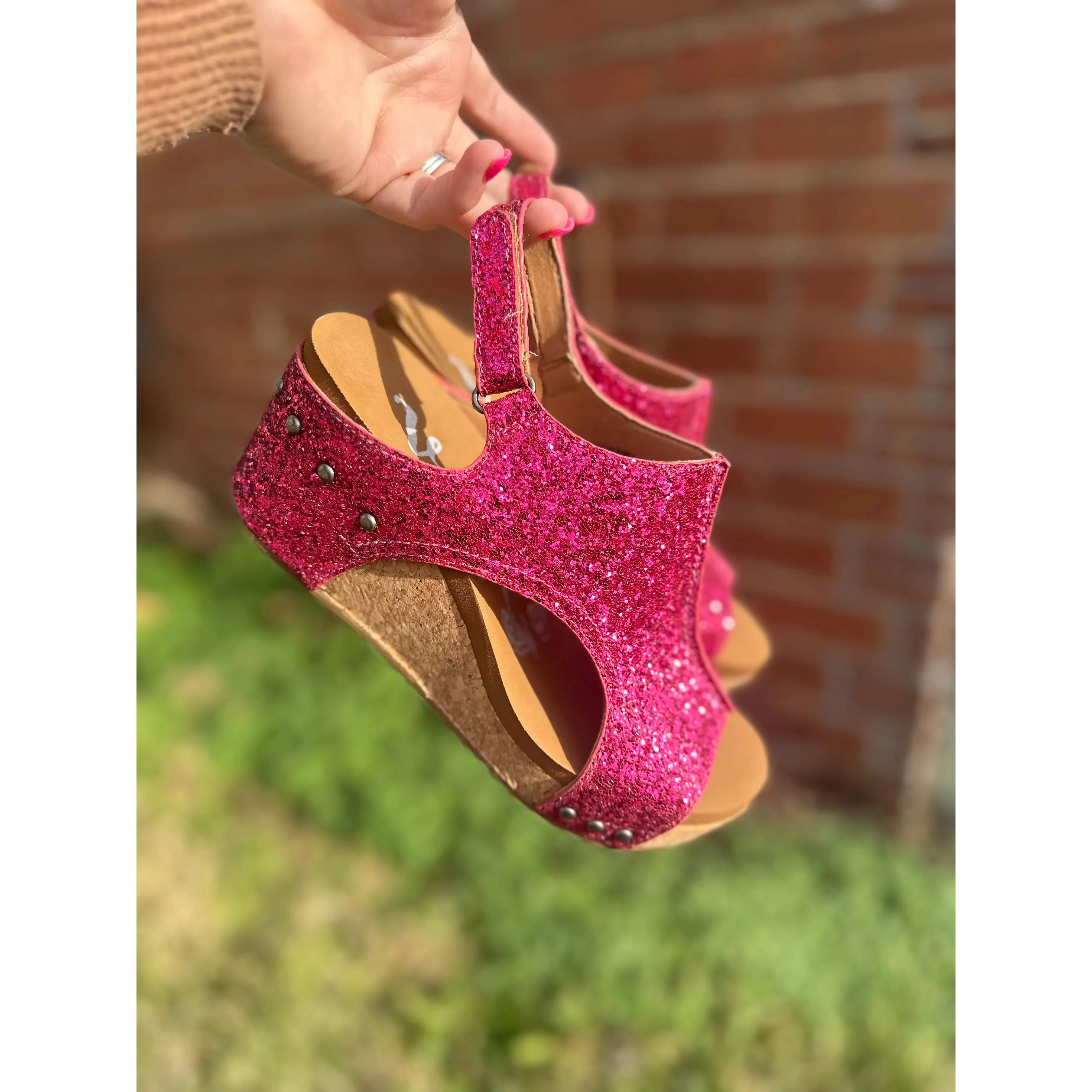 'CULVER' PINK   Very G Wedge