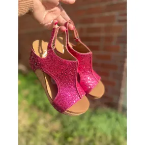 'CULVER' PINK   Very G Wedge