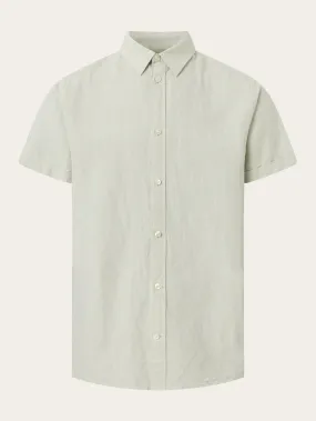 Custom fit linen short sleeve shirt - Swamp