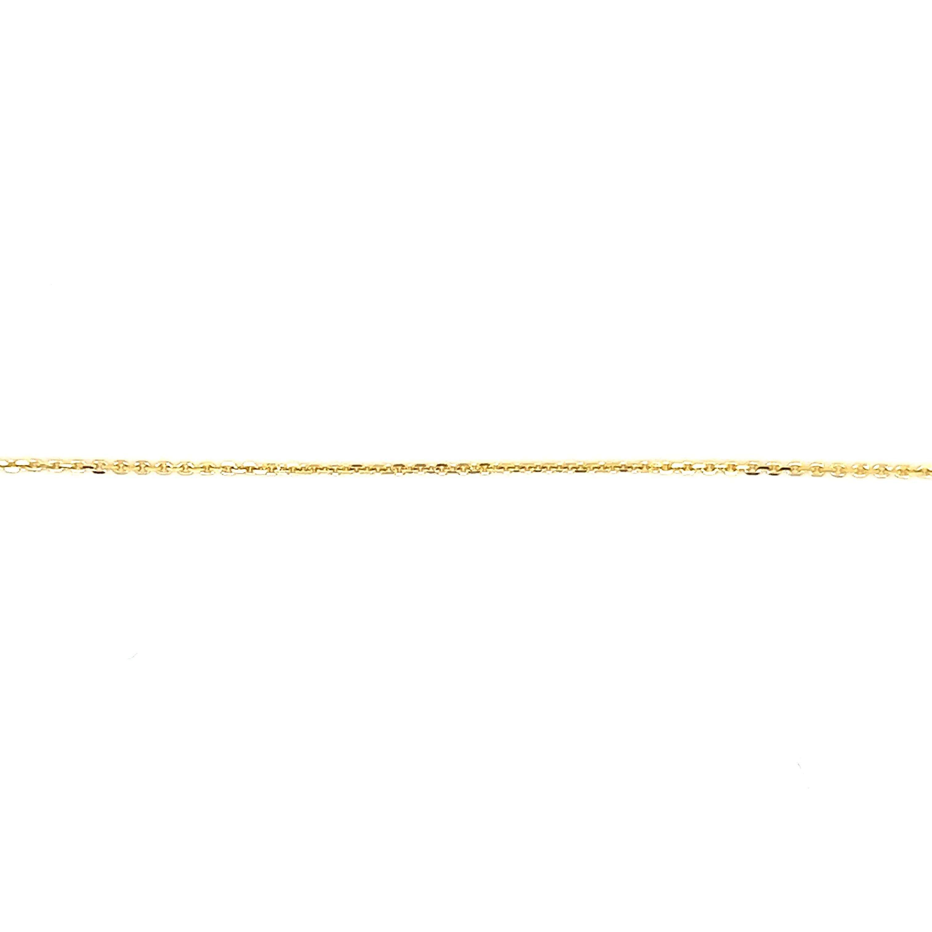 Diamond-cut Cable Chain 0.8mm in 10K Yellow Gold