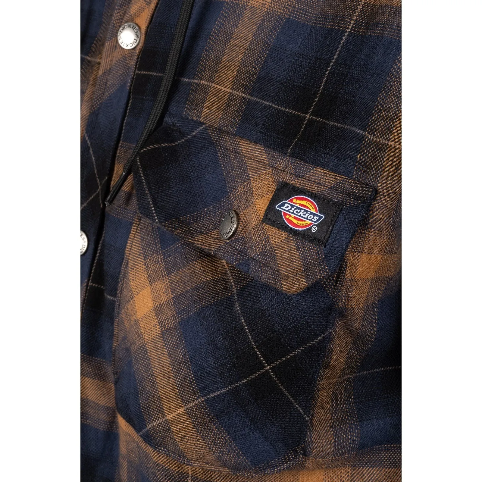 Dickies Fleece Hood Flannel Shirt Jacket