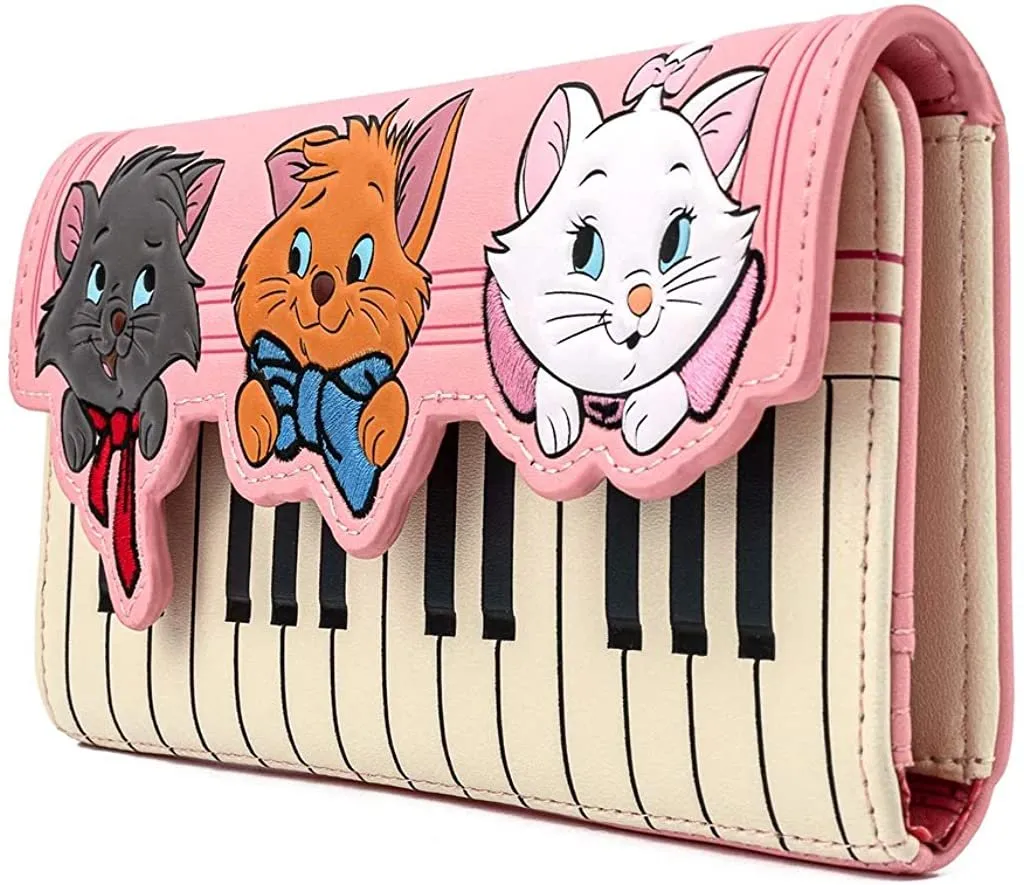 Disney Aristocats Piano Kitties Trifold Wallet