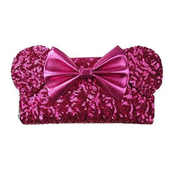 Disney Minnie Mouse Pink Sequin Wallet