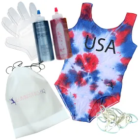 DIY USA Red & Blue Tie Dye Leotard Kit