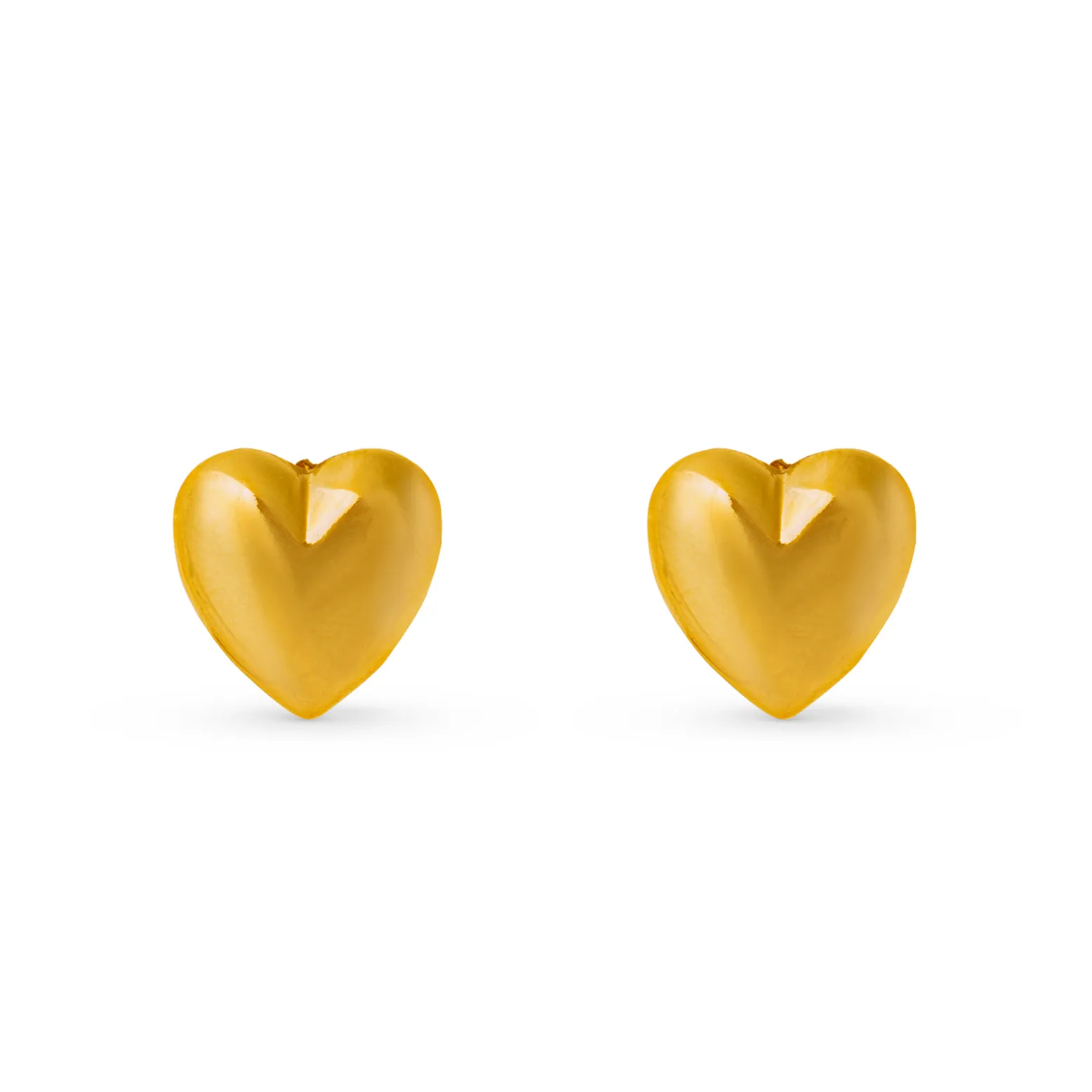 Domed Heart Earrings