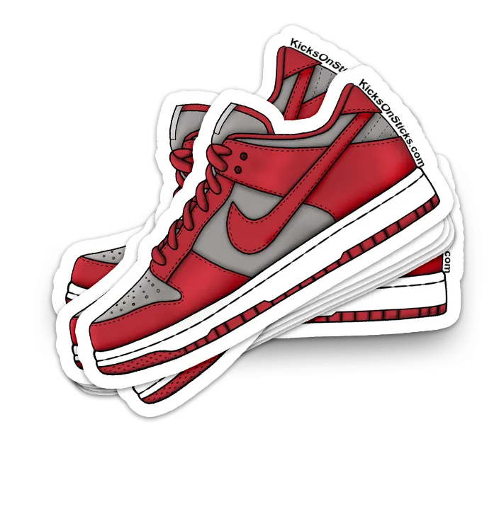 Dunk Low "UNLV Medium Grey Varsity Red" Sneaker Sticker