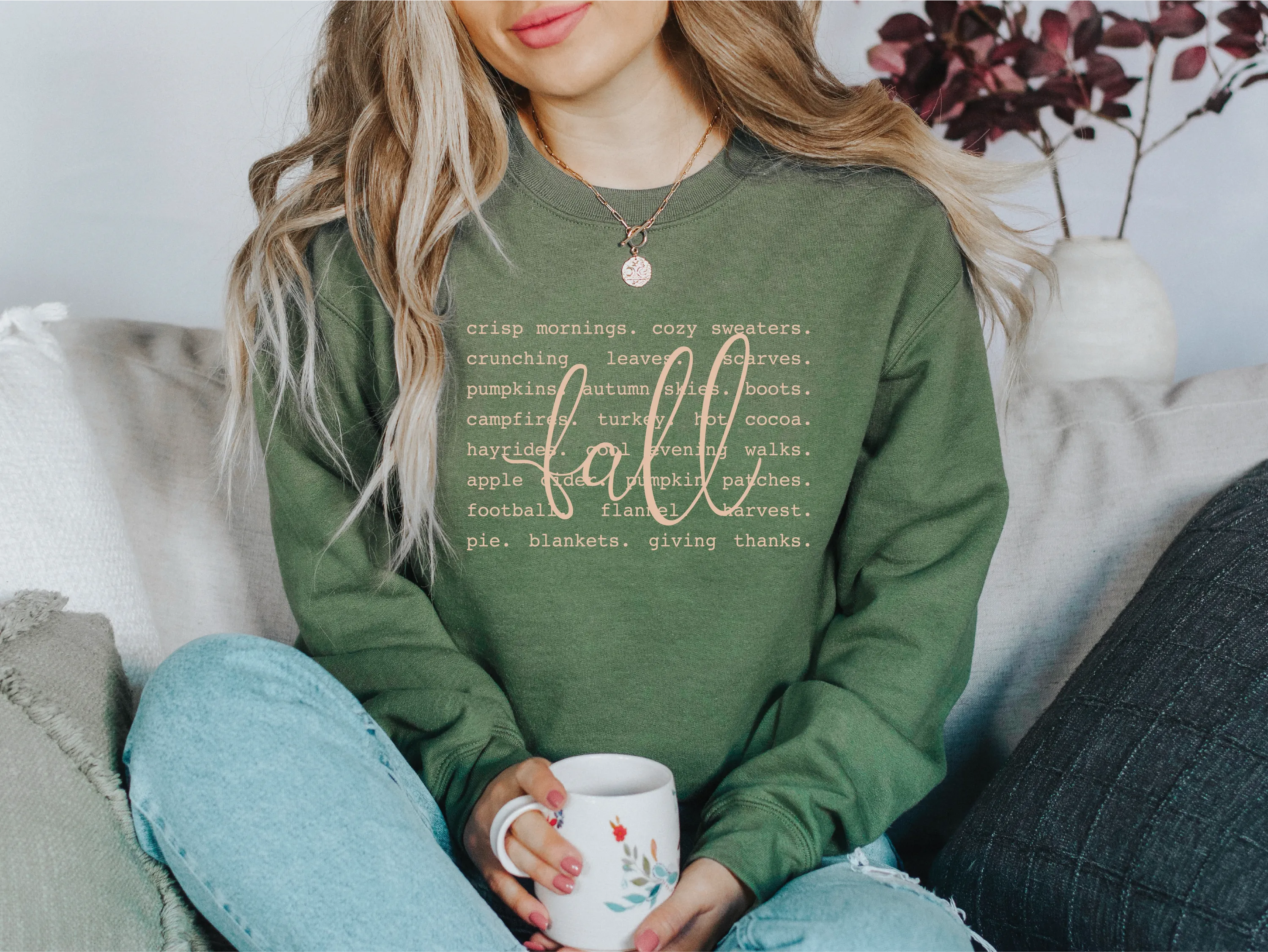 Fall Words Classic Crew Neck Sweater