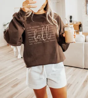 Fall Words Classic Crew Neck Sweater