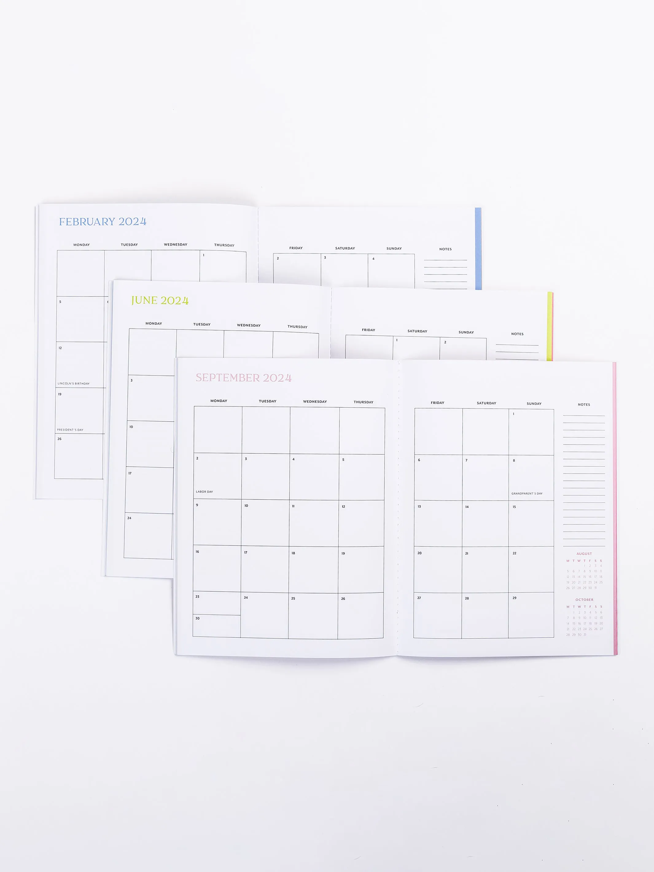 FINAL SALE - 2024 Medium Monthly Planner | Tick Tock Blue & Gold