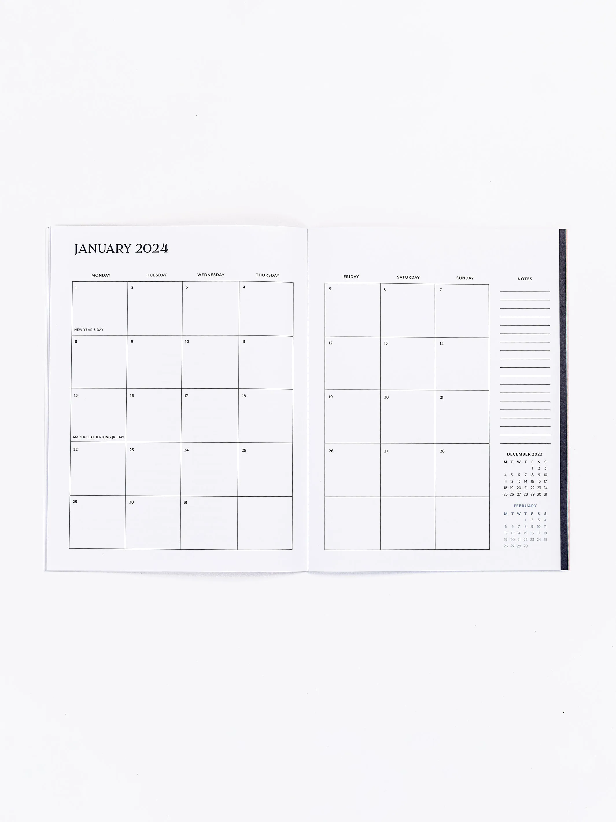 FINAL SALE - 2024 Medium Monthly Planner | Tick Tock Blue & Gold