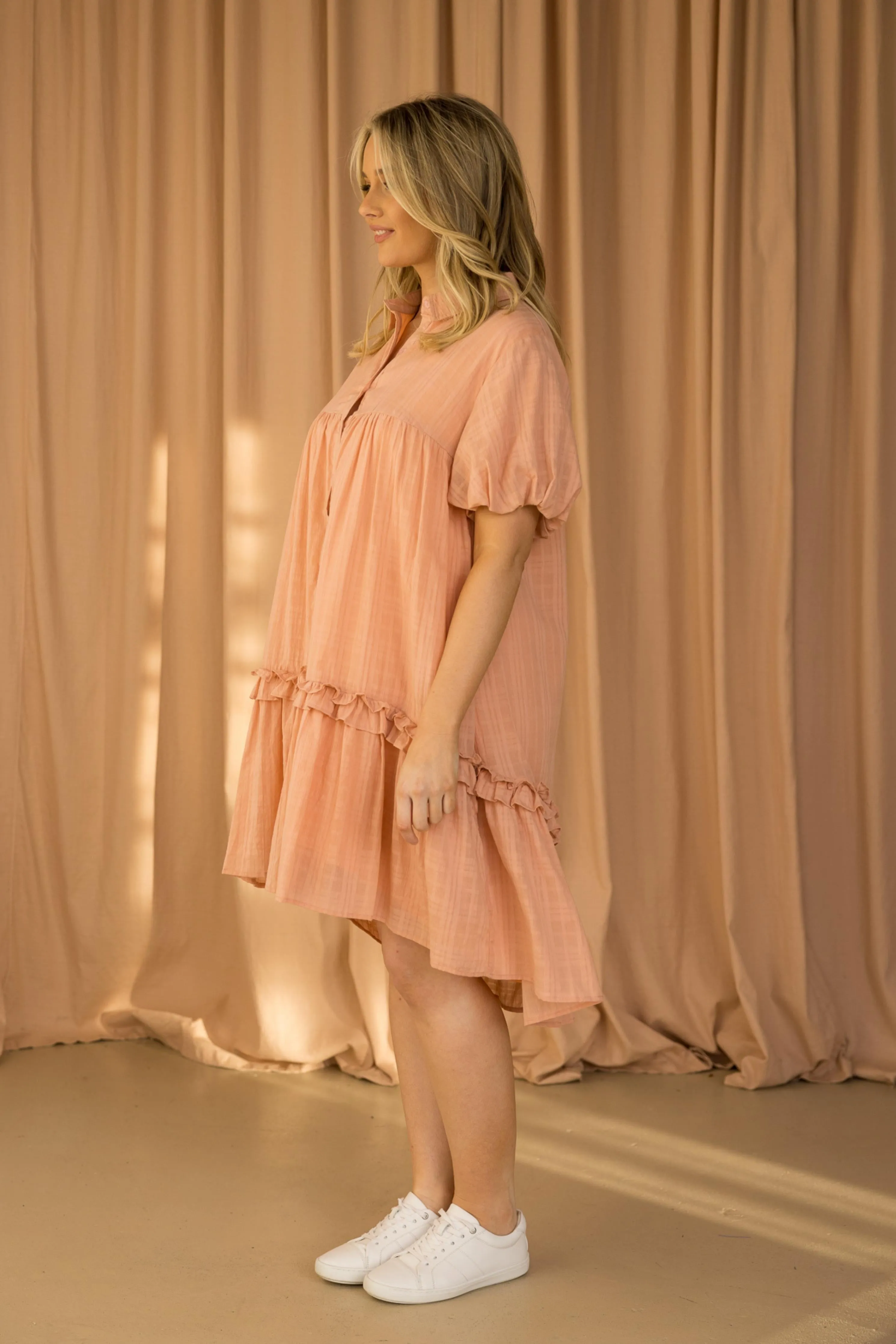 FINAL SALE Petra Dress in Coral