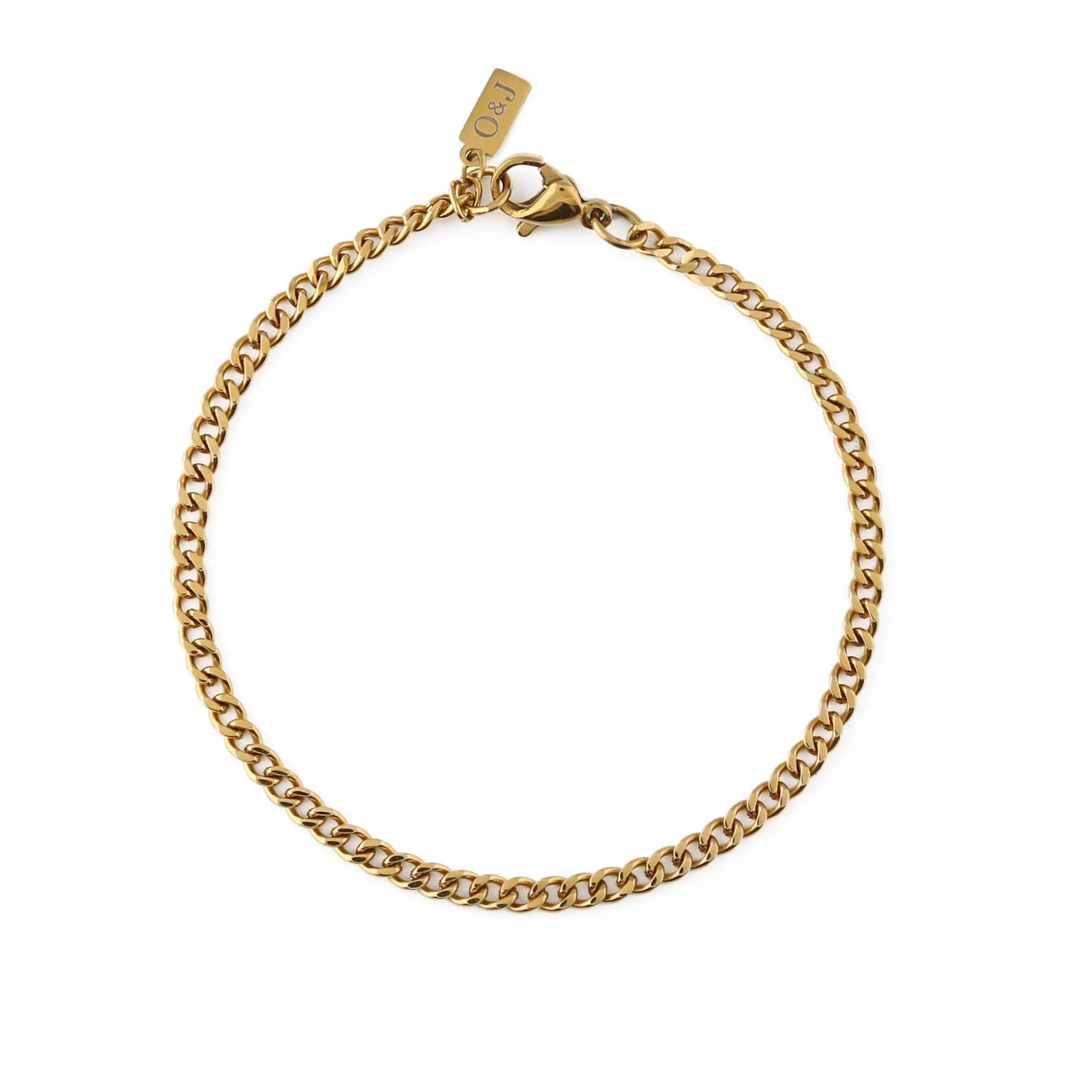 Fine Curb Chain Bracelet - Gold