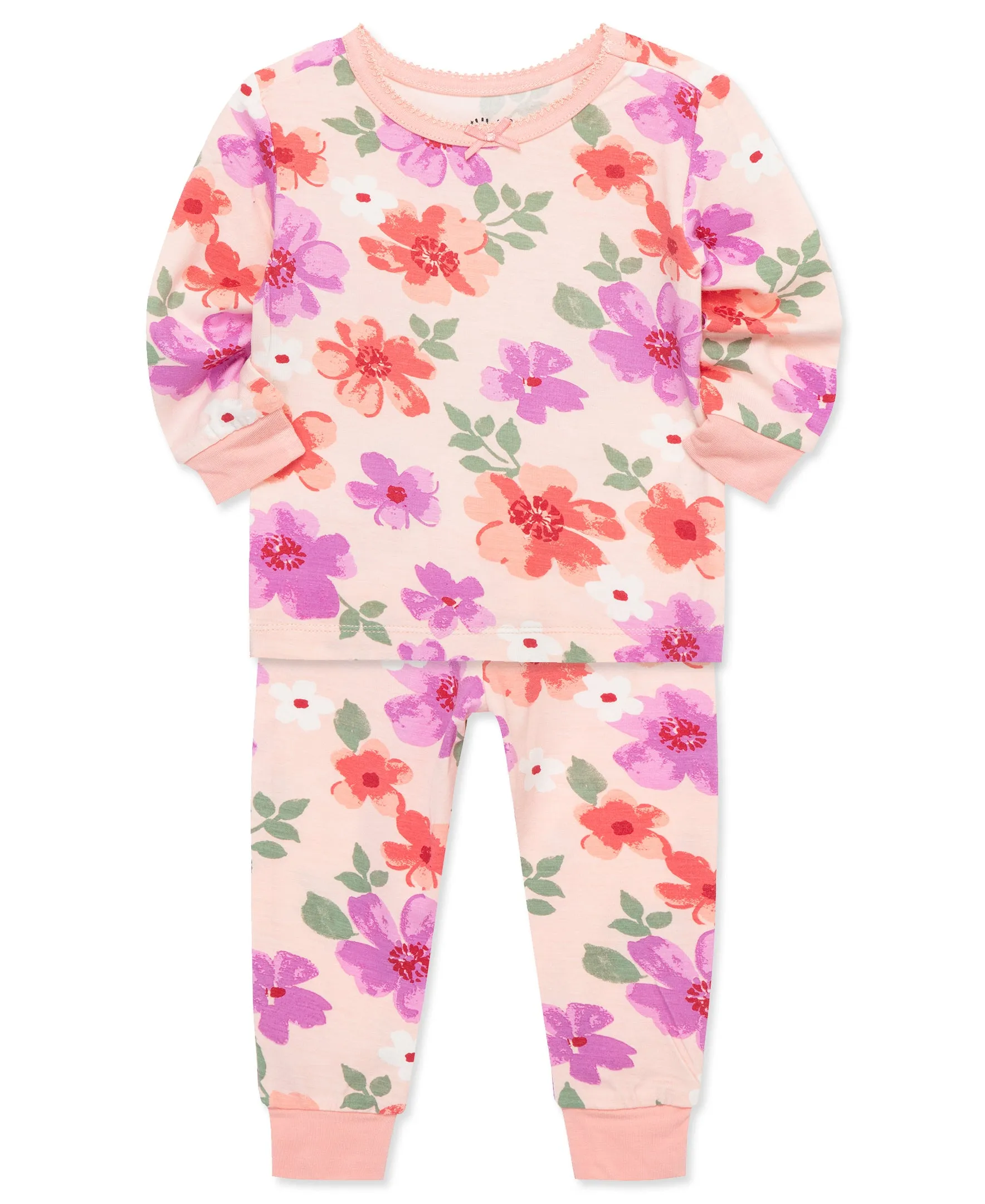 Floral 4-Piece Bamboo Pajama Set (2T-4T)