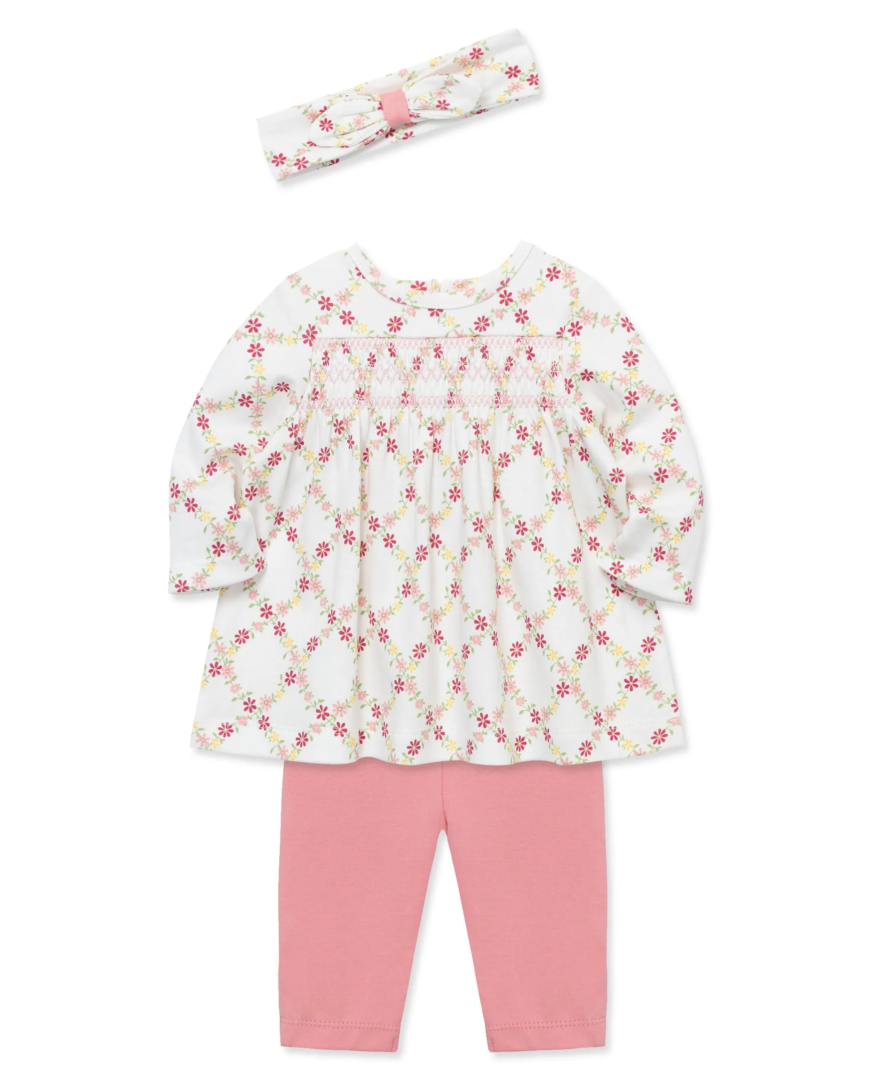 Floral Lattice Tunic Set (12M-24M)