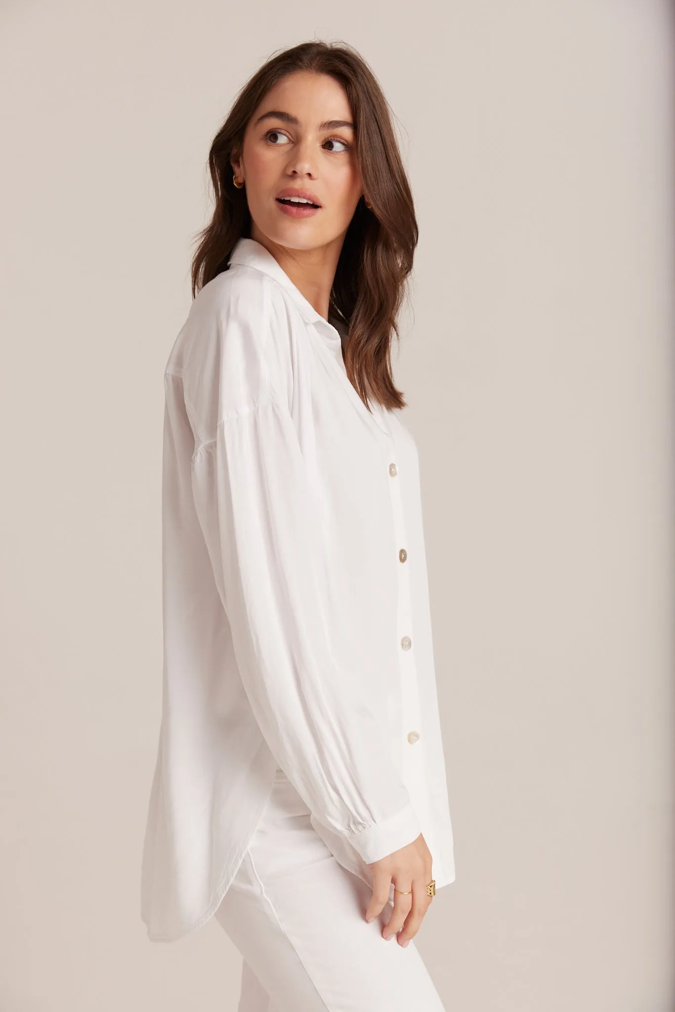 Flowy Beach Shirt - White