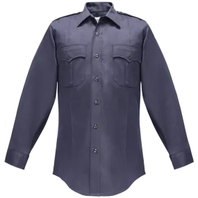 Flying Cross Duro Poplin Long Sleeve Shirt w/ Sewn-In Creases - Midnight Navy