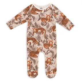 Footed Romper - Dreaming Tigers Pink