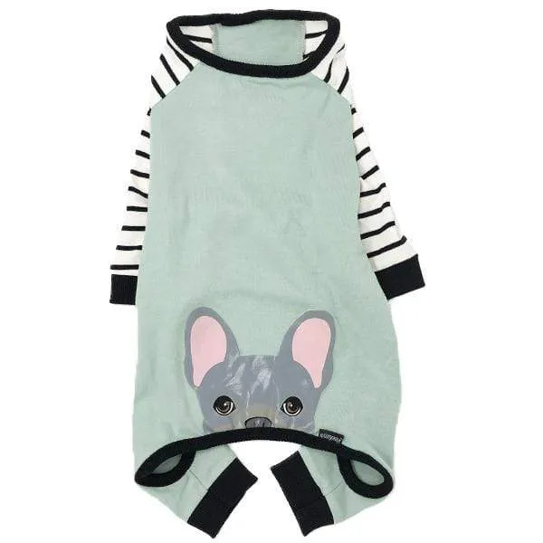 French Bulldog Pajamas | Frenchie Clothing | Blue Frenchie dog