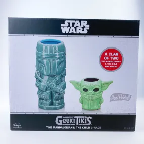 Geeki Tikis Star Wars The Mandalorian & the child Ceramic Drinking Mug 2 packs